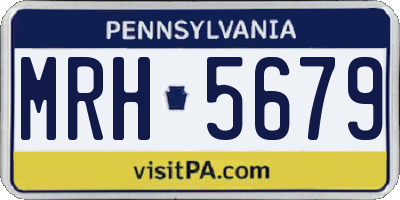 PA license plate MRH5679