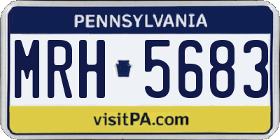 PA license plate MRH5683