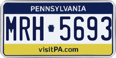 PA license plate MRH5693