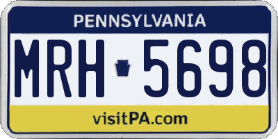 PA license plate MRH5698