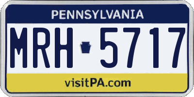 PA license plate MRH5717