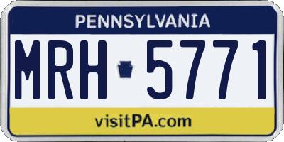 PA license plate MRH5771