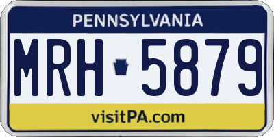 PA license plate MRH5879