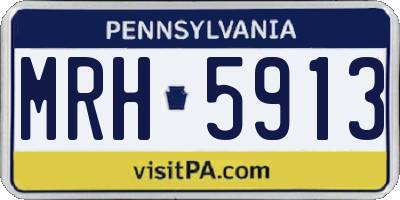 PA license plate MRH5913