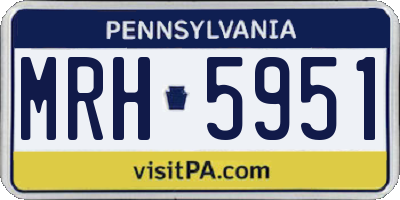 PA license plate MRH5951