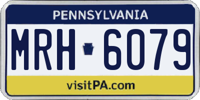 PA license plate MRH6079