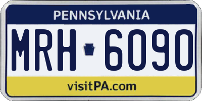 PA license plate MRH6090