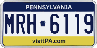 PA license plate MRH6119