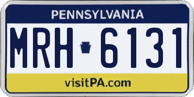 PA license plate MRH6131
