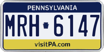 PA license plate MRH6147