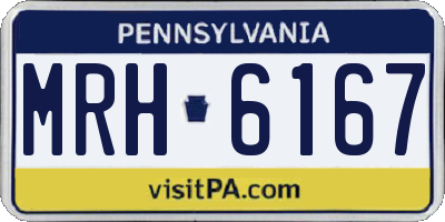 PA license plate MRH6167