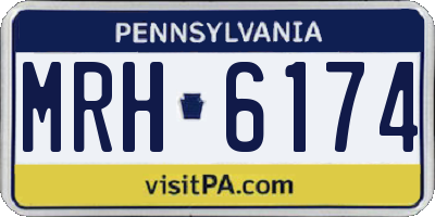 PA license plate MRH6174
