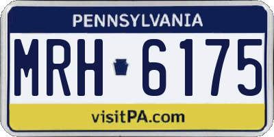 PA license plate MRH6175