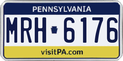 PA license plate MRH6176