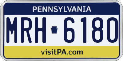PA license plate MRH6180