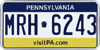 PA license plate MRH6243