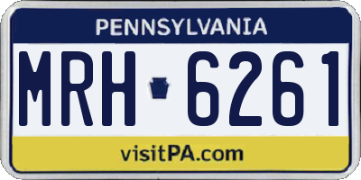 PA license plate MRH6261