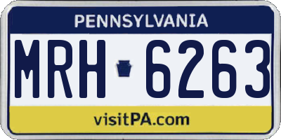 PA license plate MRH6263