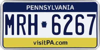 PA license plate MRH6267