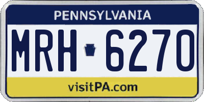 PA license plate MRH6270