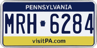 PA license plate MRH6284