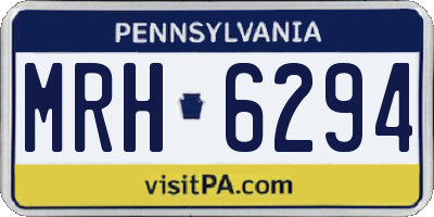 PA license plate MRH6294