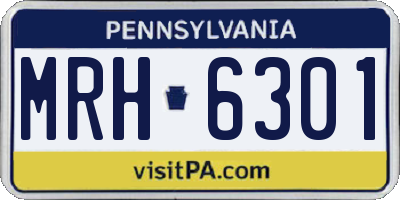 PA license plate MRH6301