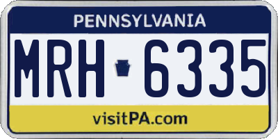 PA license plate MRH6335