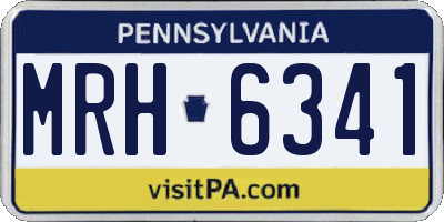 PA license plate MRH6341
