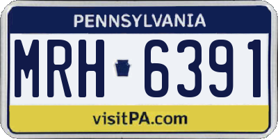 PA license plate MRH6391