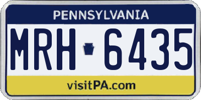 PA license plate MRH6435