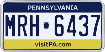 PA license plate MRH6437