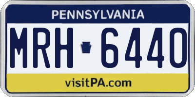 PA license plate MRH6440