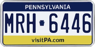 PA license plate MRH6446