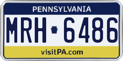PA license plate MRH6486