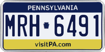 PA license plate MRH6491
