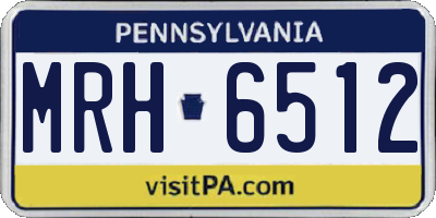 PA license plate MRH6512