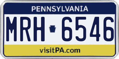 PA license plate MRH6546