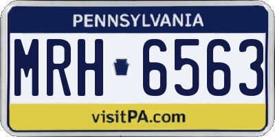 PA license plate MRH6563