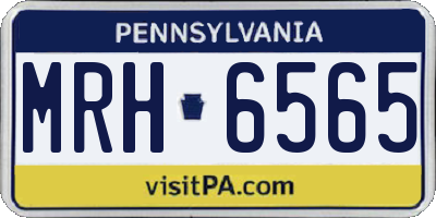 PA license plate MRH6565