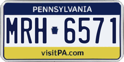 PA license plate MRH6571