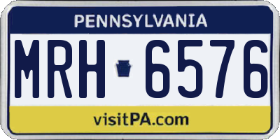 PA license plate MRH6576