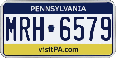 PA license plate MRH6579
