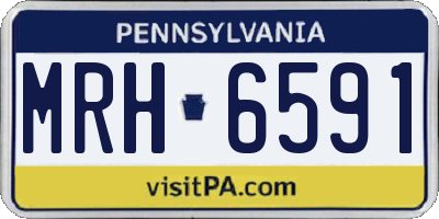 PA license plate MRH6591