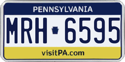 PA license plate MRH6595