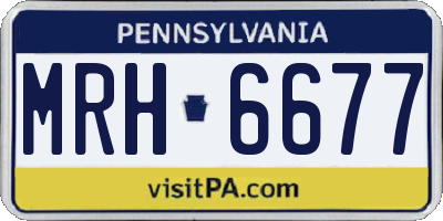 PA license plate MRH6677