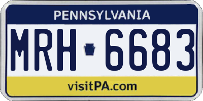 PA license plate MRH6683