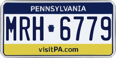 PA license plate MRH6779