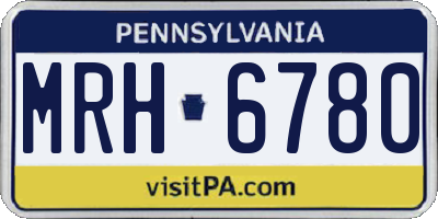 PA license plate MRH6780