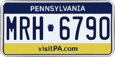 PA license plate MRH6790